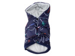 Nicole teplá bunda pro psa s kapucí Barva: Modrá, Délka zad (cm): 22, Obvod hrudníku: 32 - 35 cm