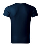 Slim Fit V-neck tričko pánské námořní modrá M