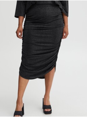 Černá dámská pouzdrová sukně metalickými vlákny Fransa Dámské