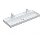 VILLEROY & BOCH - Collaro Umyvadlo nábytkové 120x47 cm, bez přepadu, 2 otvory pro baterii, CeramicPlus, alpská bílá 4A33C1R1