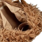 Stylová dámská plyšová kabelka do ruky Oresti, camel