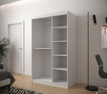 Šatní skříň Abi Jodelka Barva korpusu: Černá, Rozměry: 120 cm, Dveře: Bílá mat