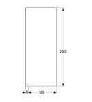 GEBERIT - ONE Sprchová stěna Walk-In 99x200 cm, čiré sklo 560.002.00.1