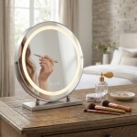 REA - Zrcadlo LED MAKE-UP Chrome 40 cm HOM-01808