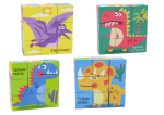 Mamido Edukační puzzle 6v1 skládačka kostky 6 obrázků dinosauři 9 dílů