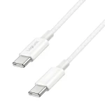 LogiLink USB-C - USB-C bílá / Nylonový kabel / USB 2.0 / 60 W / 1,5 m (CU0342)