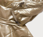 Zlatá dámská lesklá bunda model 16149233 Golden 6&8 Fashion