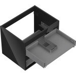 MEXEN - Box-A skříňka pro umyvadlo 60, 2 zásuvky, černá lesk 91AX0-0600-470-2-70