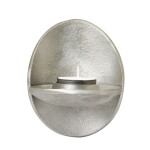 Ferm Living Nástěnný svícen Agapé Tealight Aluminium, stříbrná barva, kov