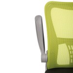 Kancelářská židle, zelená síťovina, šedý plast, kolečka na tvrdé podlahy