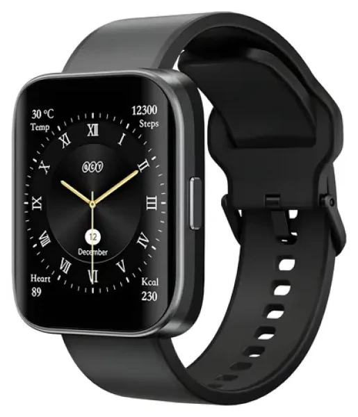 QCY Smartwatch Urban GS (S9) černá / Chytré hodinky / 1,95" AMOLED / GPS / Bluetooth / 5 ATM (S9 black Urban GT)