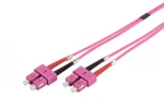 Digitus optický patch kabel SC-SC OM4 fialový / Optický patch kabel / Multimode 50/125 µm / Duplex / 1 m (DK-2522-01-4)