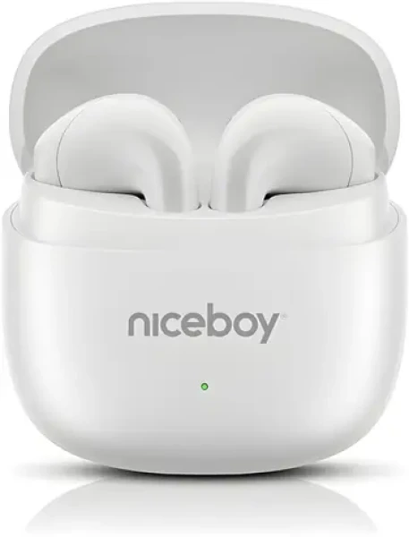 Niceboy Beans 5 POP bílá / Bezdrátová sluchátka do uší / mikrofon / Bluetooth / IPX4 (100002204375)