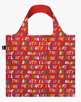 Skládací nákupní taška LOQI LOVE LIFE Red