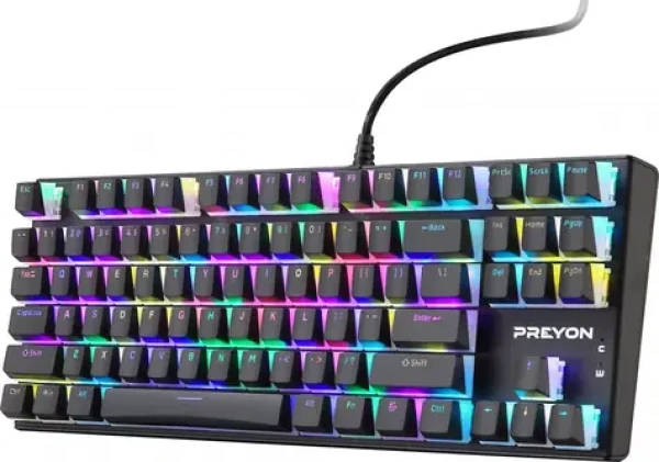PREYON Blue Blitz Claw Gateron Blue / Herní klávesnice / Drátová / US layout / RGB (PBBC87B)