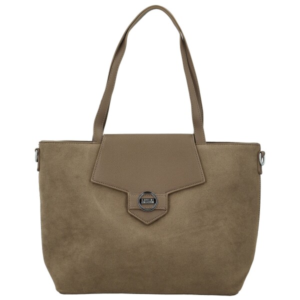 Trendy dámská koženková kabelka na rameno Coveri Hilari, taupe