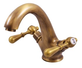 RAV Slezák - MORAVA RETRO - Umyvadlová baterie bez výpusti, Stará mosaz (Bronz), 1/2" MK428.5SM