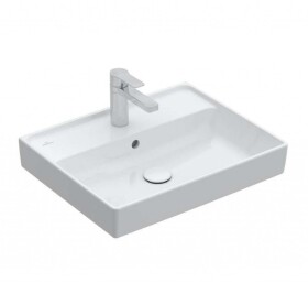VILLEROY & BOCH - Collaro Umyvadlo 60x47 cm, s přepadem, otvor pro baterii, CeramicPlus, Stone White 4A3360RW