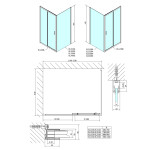 POLYSAN - EASY obdélníkový sprchový kout 1200x700 L/P varianta, sklo Brick EL1238EL3138