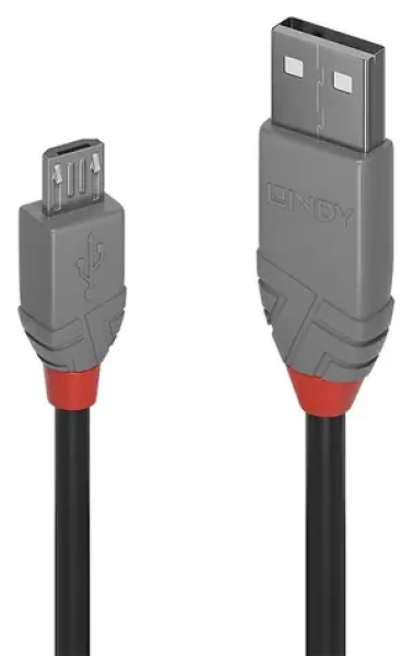 Lindy USB-A - Micro-USB B 1m černá / Datový kabel / USB 2.0 / 480 Mbit/s (36732)