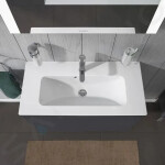 DURAVIT - ME by Starck Umyvadlo nábytkové Compact, 830x400 mm, s 1 otvorem pro baterii, alpská bílá 2342830000