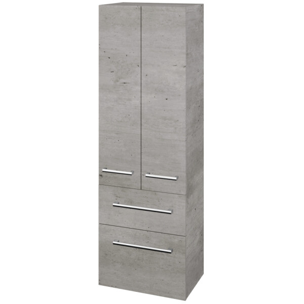 Dřevojas - Vysoká skříň DOS SVD2Z2 50 - D01 Beton / Úchytka T03 / D01 Beton 155421C