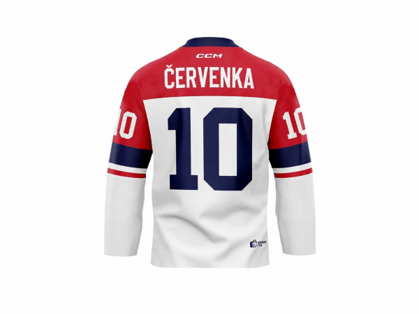 Dres české hokejové reprezentace Roman Červenka #10 2026 CCM Fandres replica - bílý Velikost: dětský XXXXS
