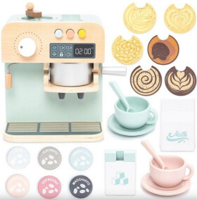 Dřevěný kávovar s doplňky