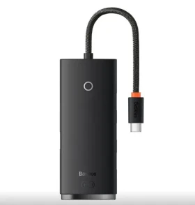 Baseus WKQX030301 Lite Series Hub 0.25 m černá / USB rozbočovač / 4x USB 3.0 (WKQX030301)