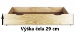 KLASA-NÁBYTEK.cz Dvoulůžková postel PRIMA PLUS borovice ROZMĚR: 200 cm
