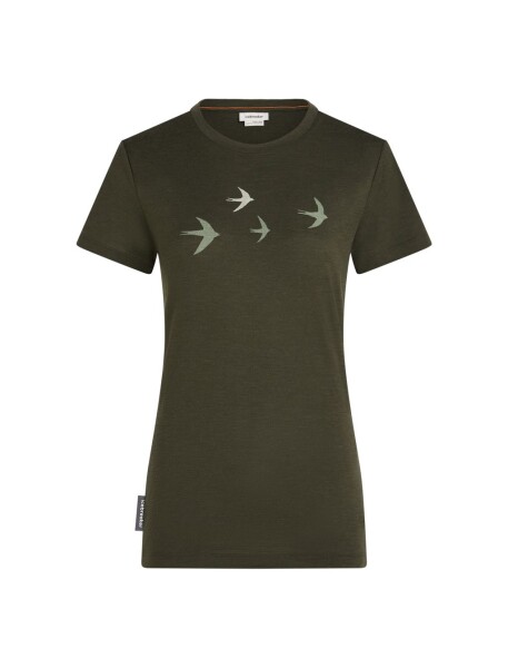 ICEBREAKER Wmns Merino 150 Tech Lite SS Tee Bird Transit, Dark Loden velikost: S
