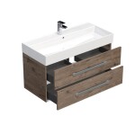 Koupelnová skříňka s umyvadlem SAT Cube Way 100x53x46 cm dub Wellington mat CUBE461002DWSAT CUBE461002DWSAT