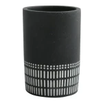 Spirella YUMA kelímek na zubní kartáčky černo-bílý / polyresin (7610583209948)