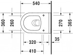 DURAVIT - Starck 3 Závěsné WC, Rimless, bílá 2527090000