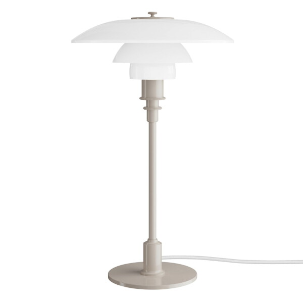 Louis Poulsen Stolní lampa PH 3/2 Glossy Beige, béžová barva, sklo, kov, plast