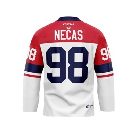 Dres české hokejové reprezentace Martin Nečas #98 2026 CCM Fandres replica- bílý Velikost: dětský XXS
