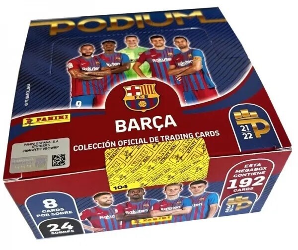 Fotbalové karty Panini 2021-2022 Podium Barcelona Mega Box