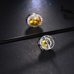 Náušnice Swarovski Elements Sophie Citrine, Žlutá