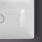 DURAVIT - DuraSquare Umyvadlo na desku, 80x47 cm, bez přepadu, s otvorem pro baterii, DuraCeram, bílá 2353800071