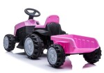 Mamido Dětský elektrický traktor s vlečkou růžový