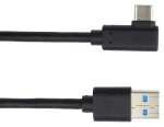 PremiumCord Kabel USB-C zahnutý 90° - USB 3.0 A černý / Kabel / USB 3.0 / 1 m (ku31cz1bk)