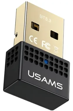 USAMS US-ZB285 černá / Bluetooth adaptér / Bluetooth 5.3 / dosah 20 m / až 5 zařízení (ZB285SPQ01)