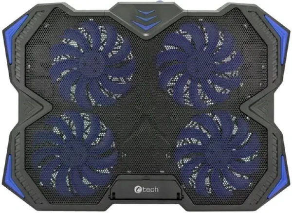 C-TECH Zefyros (GCP-01B) chladicí podložka černá / casual gaming / 17.3" / modré podsvícení / regulace otáček (GCP-01B)