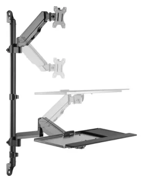 Equip černá / Nástěnný držák monitoru / 17-32" / nosnost 8 kg / VESA 75-100 mm / náklon -35° až 35° (650170)