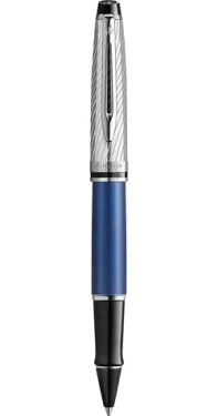 WATERMAN Expert Deluxe modrá / Roller / hrot F / barva náplně: černá (2187682)