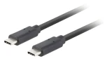 Lanberg USB-C černá / Kabel USB-C / USB 3.2 Gen 2 / 1 m / 10 Gbit/s / 100 W PD (CA-CMCM-32CU-0010-BK)