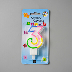 Dortová svíčka duhová č.3