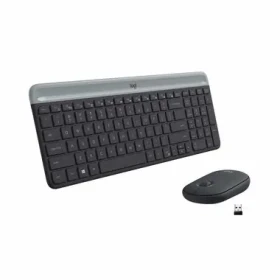 Rozbaleno - Logitech Slim Wireless Combo MK470 DE černá / bezdrátová sada klávesnice a myši / DE verze / rozbaleno (920-009188.rozbaleno)