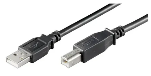 MicroConnect kabel USB2.0 A (M) - USB2.0 B (M) 1.8m černá / 480Mbit/s (USBAB2B)