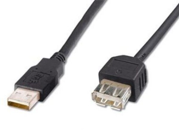 PremiumCord USB 2.0 kabel prodlužovací, A-A, 20cm / černá (8592220012168)